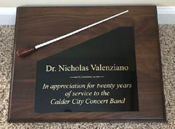 Nick's Thank-you Plaque